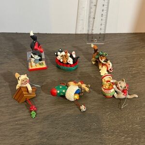 Hallmark Keepsake Ornament, "Mischievous Kittens" different years lot 6